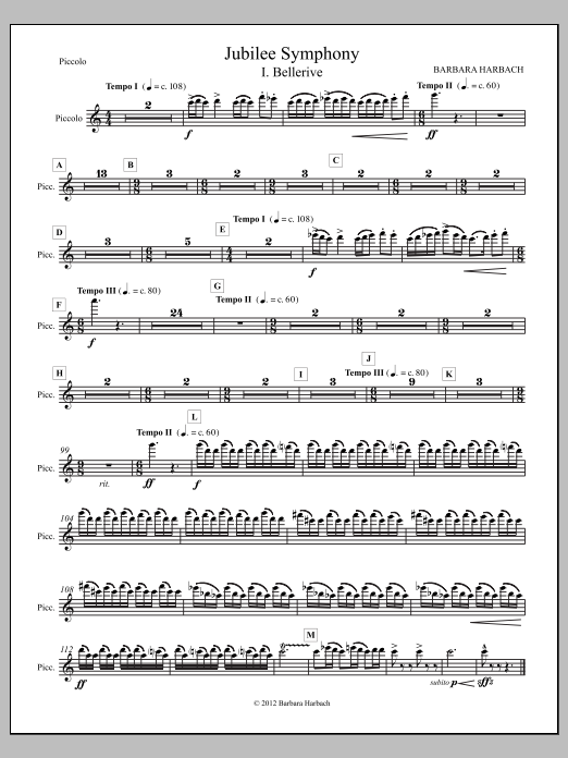 Jubilee Symphony - Piccolo
