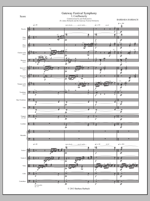 Gateway Symphony Orchestra: Full Orchestra Conductor Score & Parts