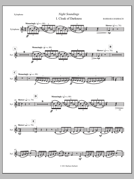 Night Soundings for Orchestra - Percussion