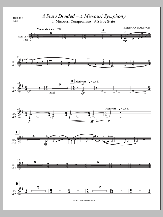 A State Divided - a Missouri Symphony - F Horn
