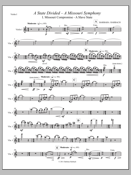 A State Divided - a Missouri Symphony - Violin