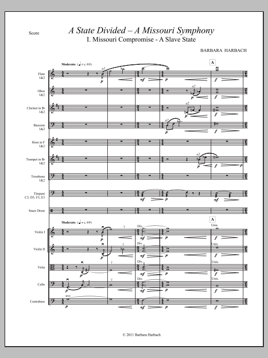 A State Divided - a Missouri Symphony: Full Orchestra Conductor Score & Parts