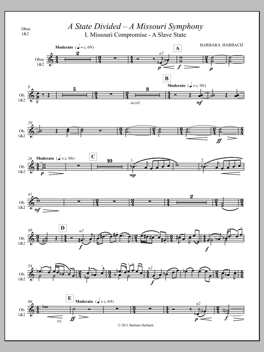 A State Divided - a Missouri Symphony - Oboe