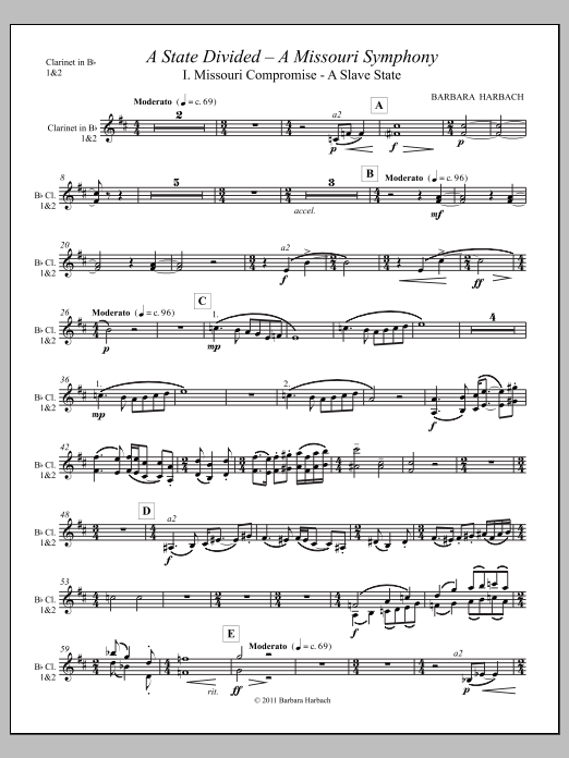 A State Divided - a Missouri Symphony - Clarinet