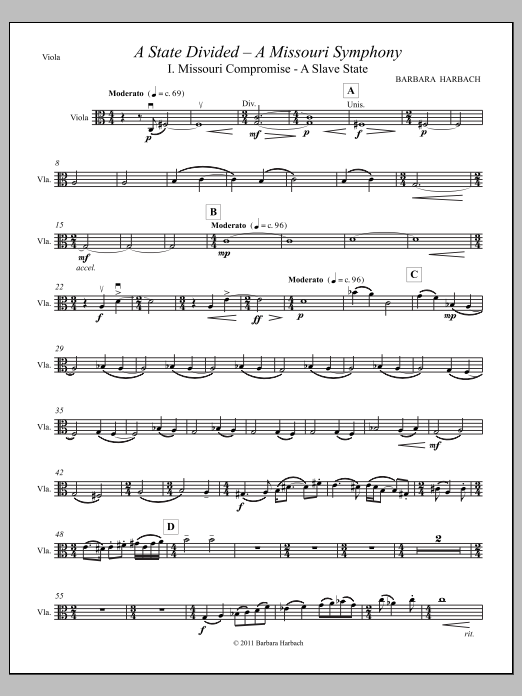 A State Divided - a Missouri Symphony - Viola