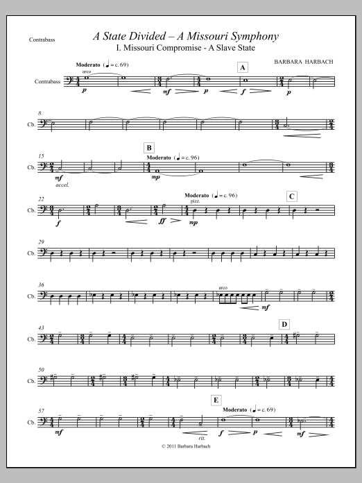 A State Divided - a Missouri Symphony - Contrabass