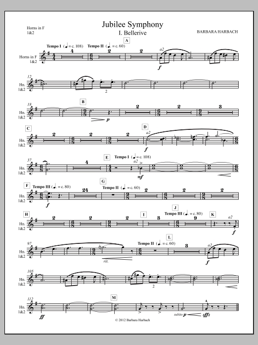 Jubilee Symphony - F Horn