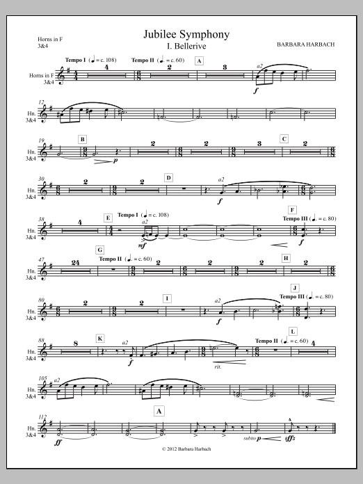 Jubilee Symphony - F Horn