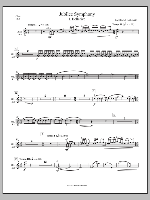 Jubilee Symphony - Oboe