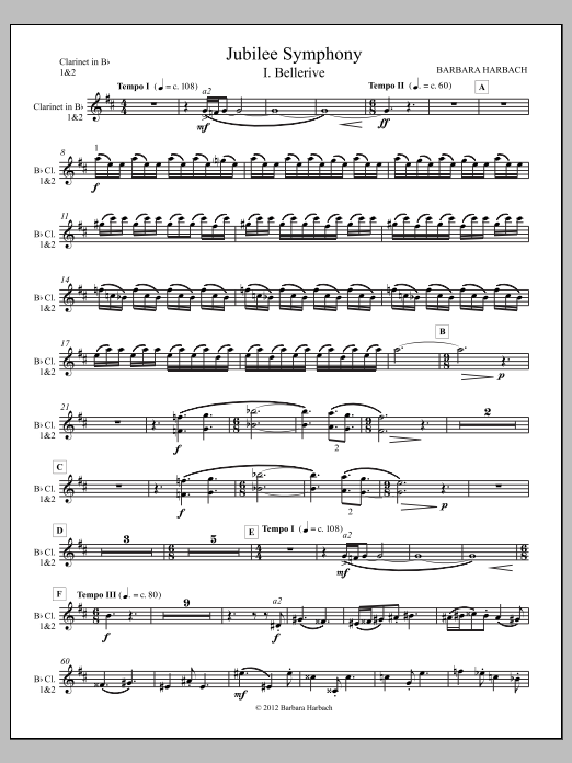 Jubilee Symphony - Clarinet