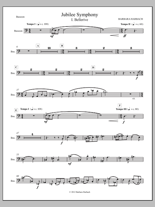 Jubilee Symphony - Bassoon