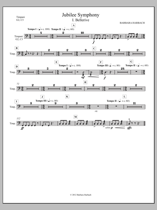 Jubilee Symphony - Timpani