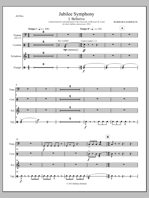 Jubilee Symphony - Percussion