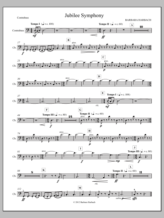 Jubilee Symphony - Contrabass