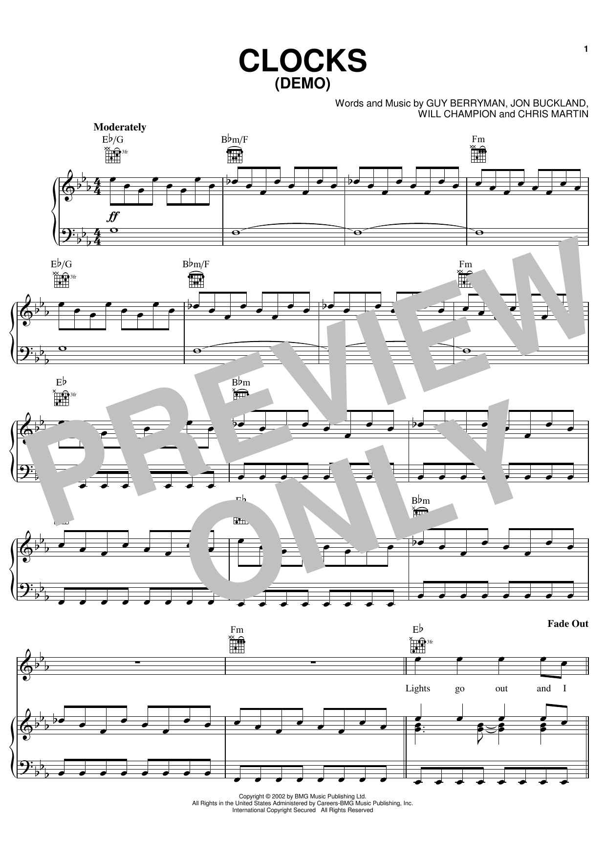 Clocks (DEMO) Noten Coldplay Piano PlayAlong Demo PlayAlong