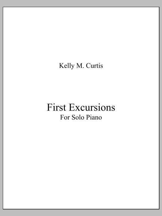 First Excursions for Solo PIano: Piano Solo