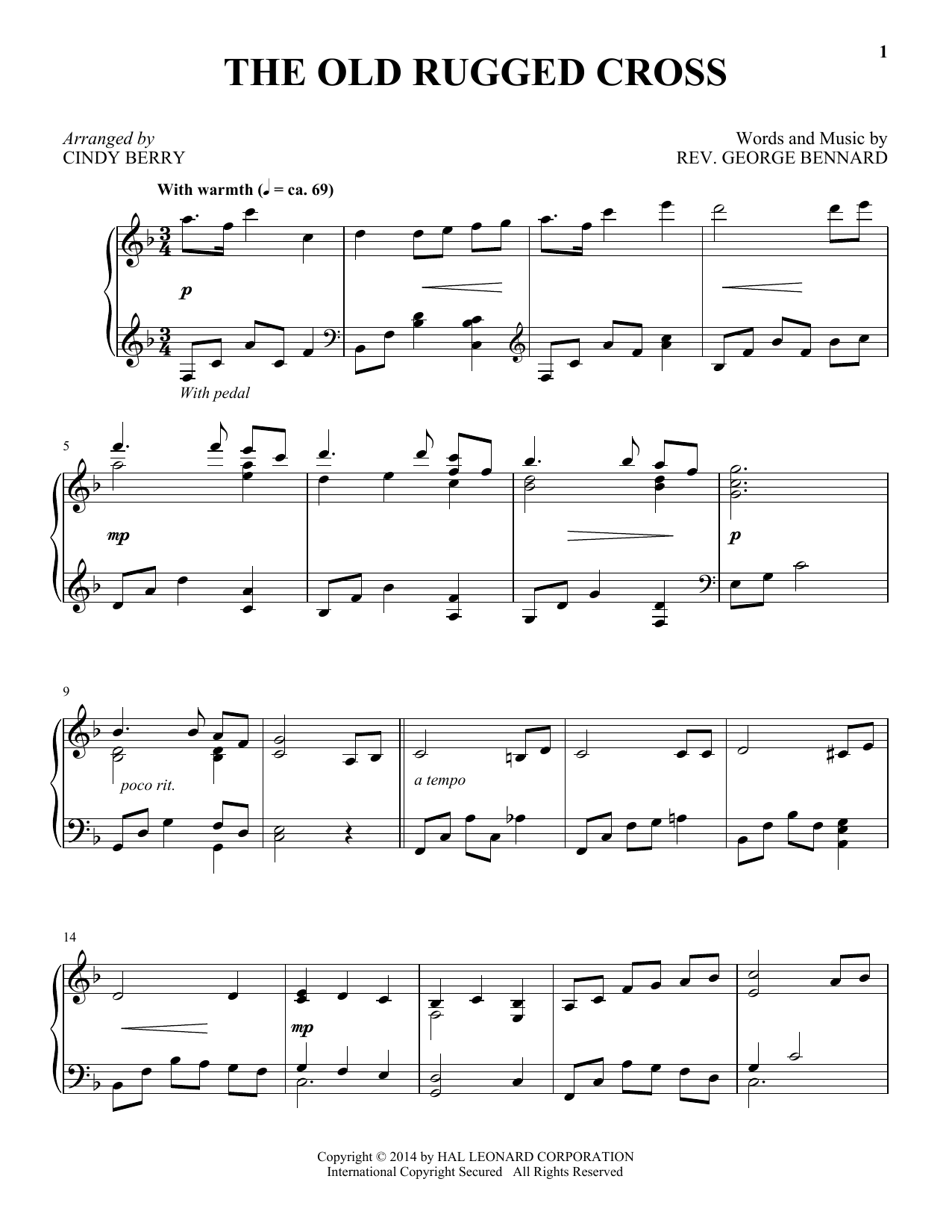 The Old Rugged Cross | Sheet Music Direct