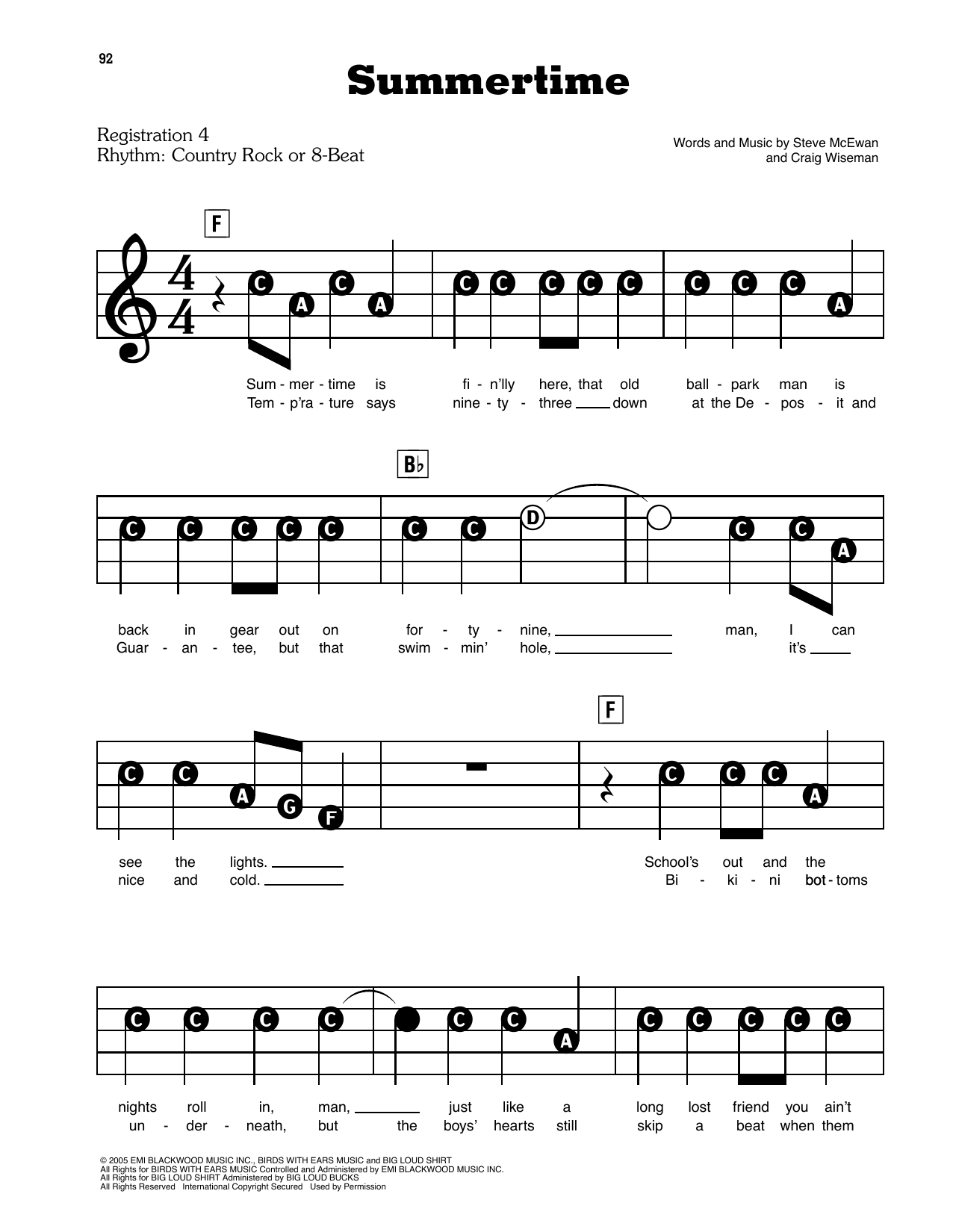 Summertime Digital Sheet Music