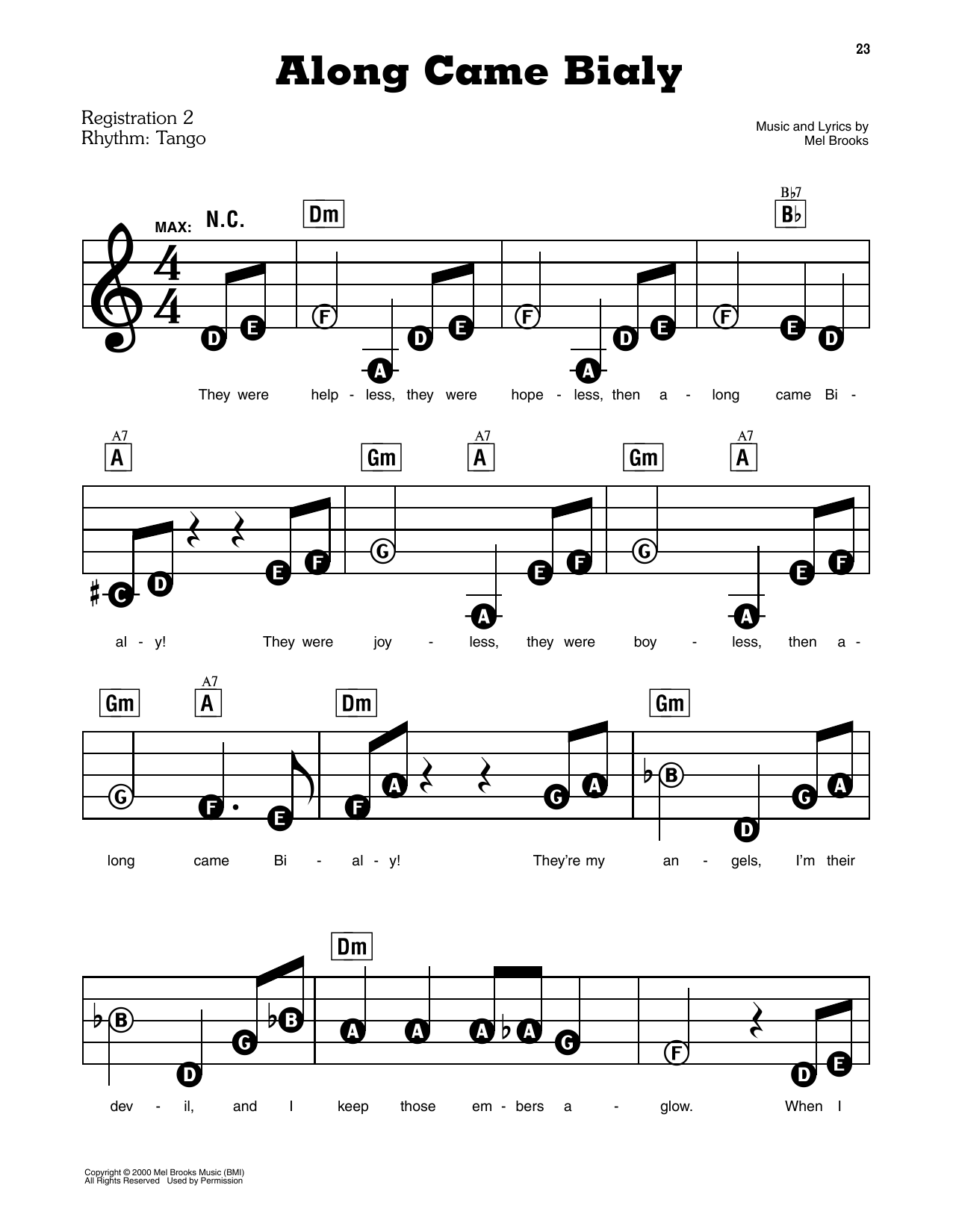 Along Came Bialy (from The Producers)