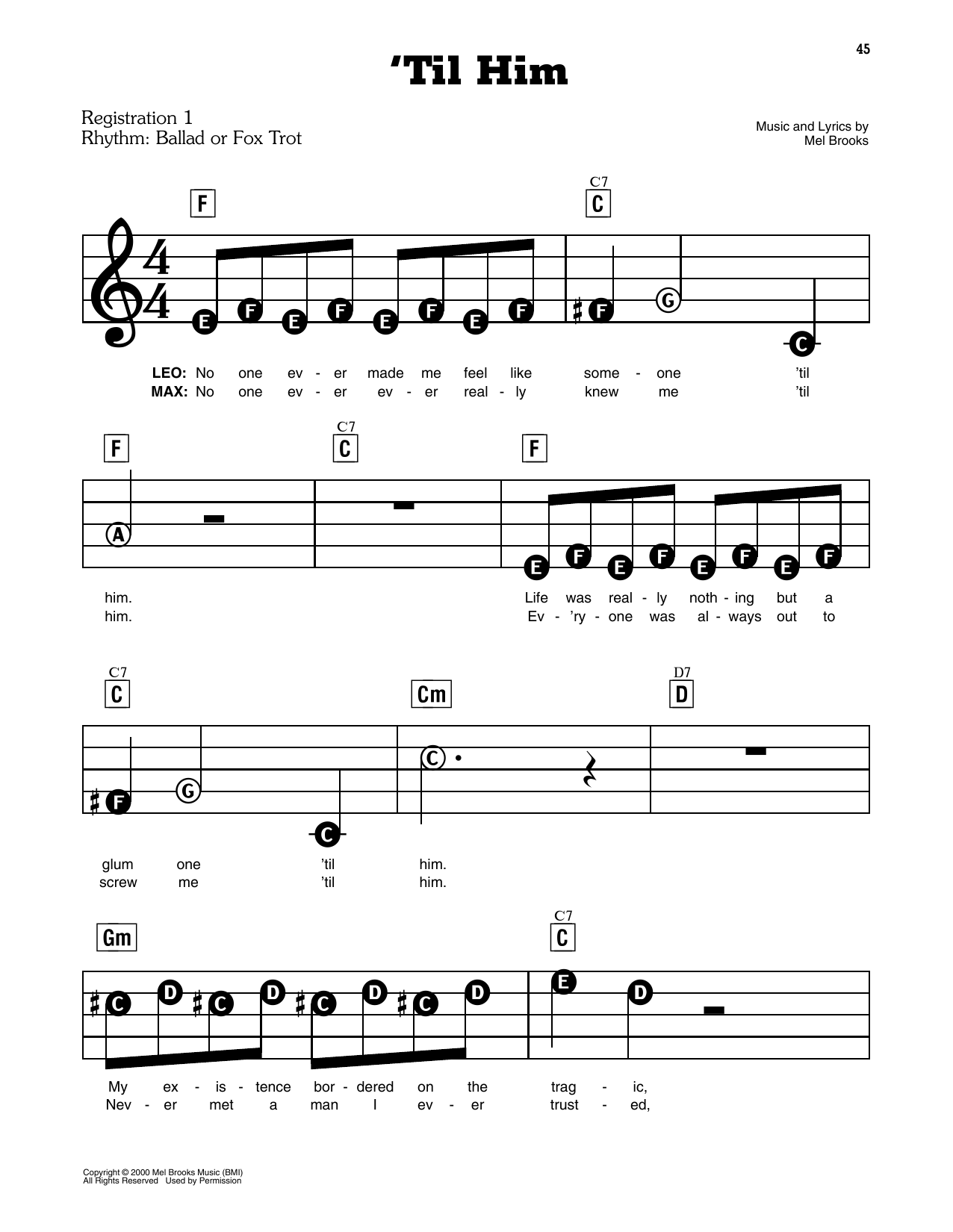 'Til Him (from The Producers)