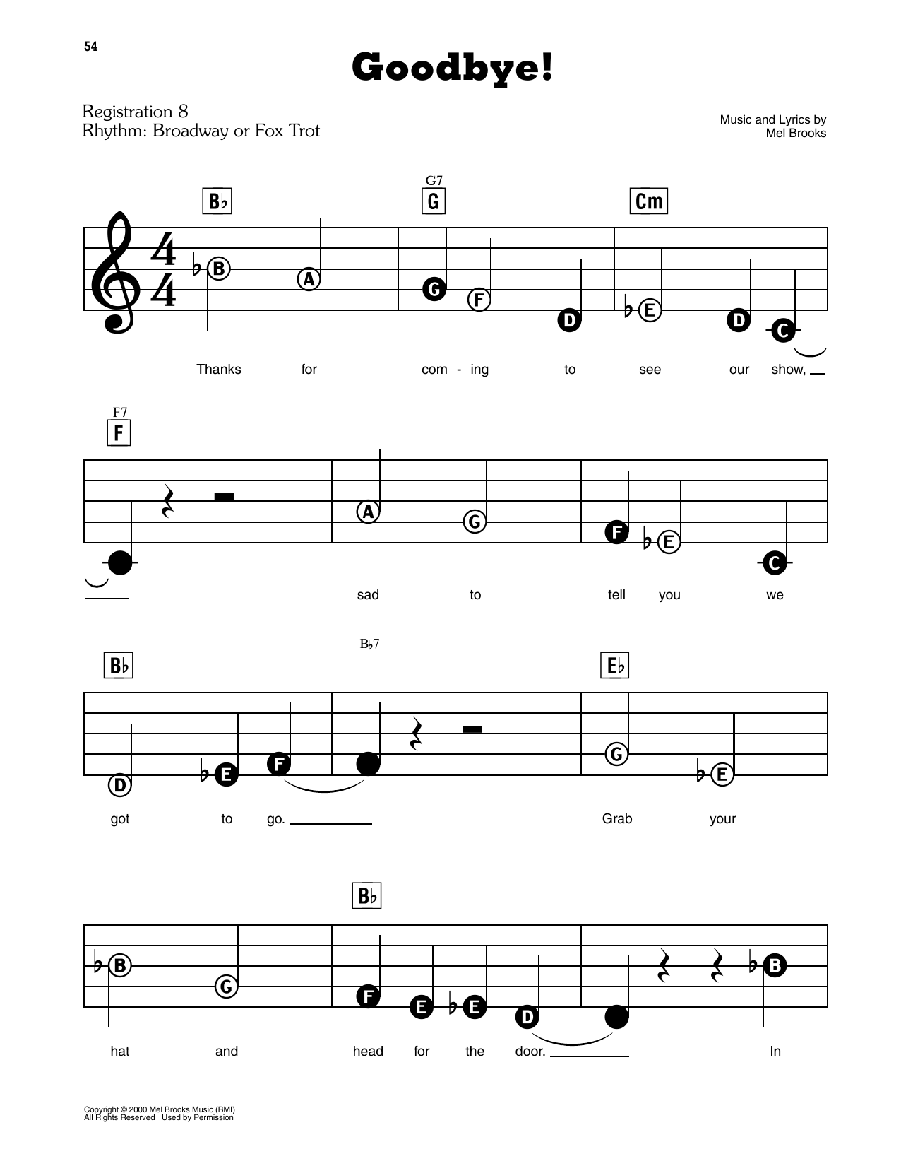 Goodbye! (from The Producers)