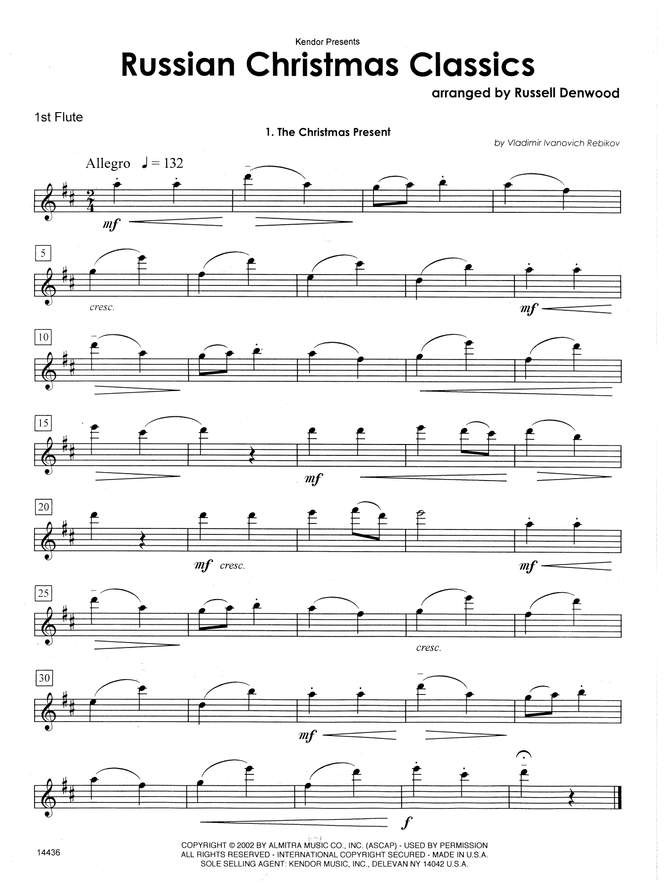 Russian Christmas Classics 1st Flute Sheet Music Direct
