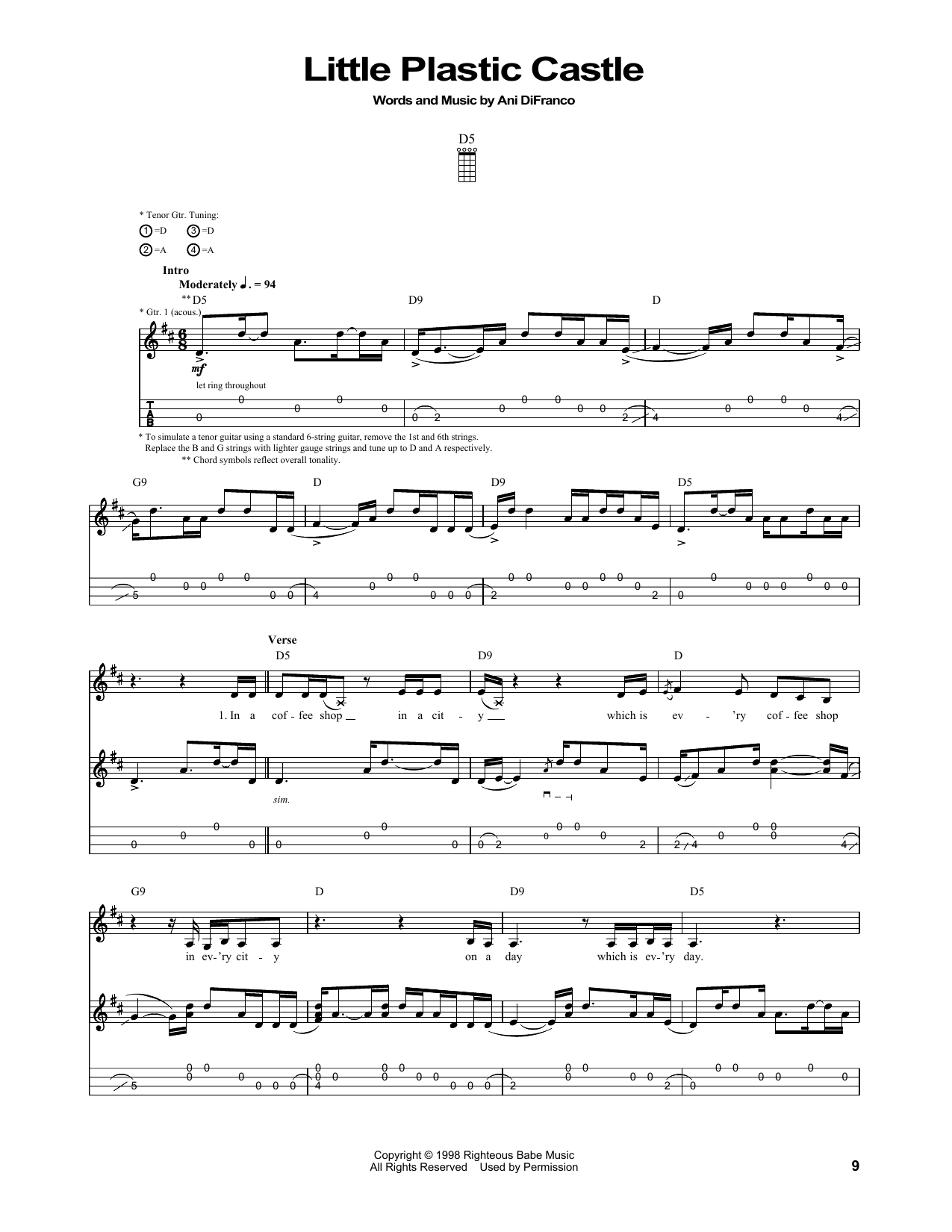 Little Plastic Castle: Guitar Tab