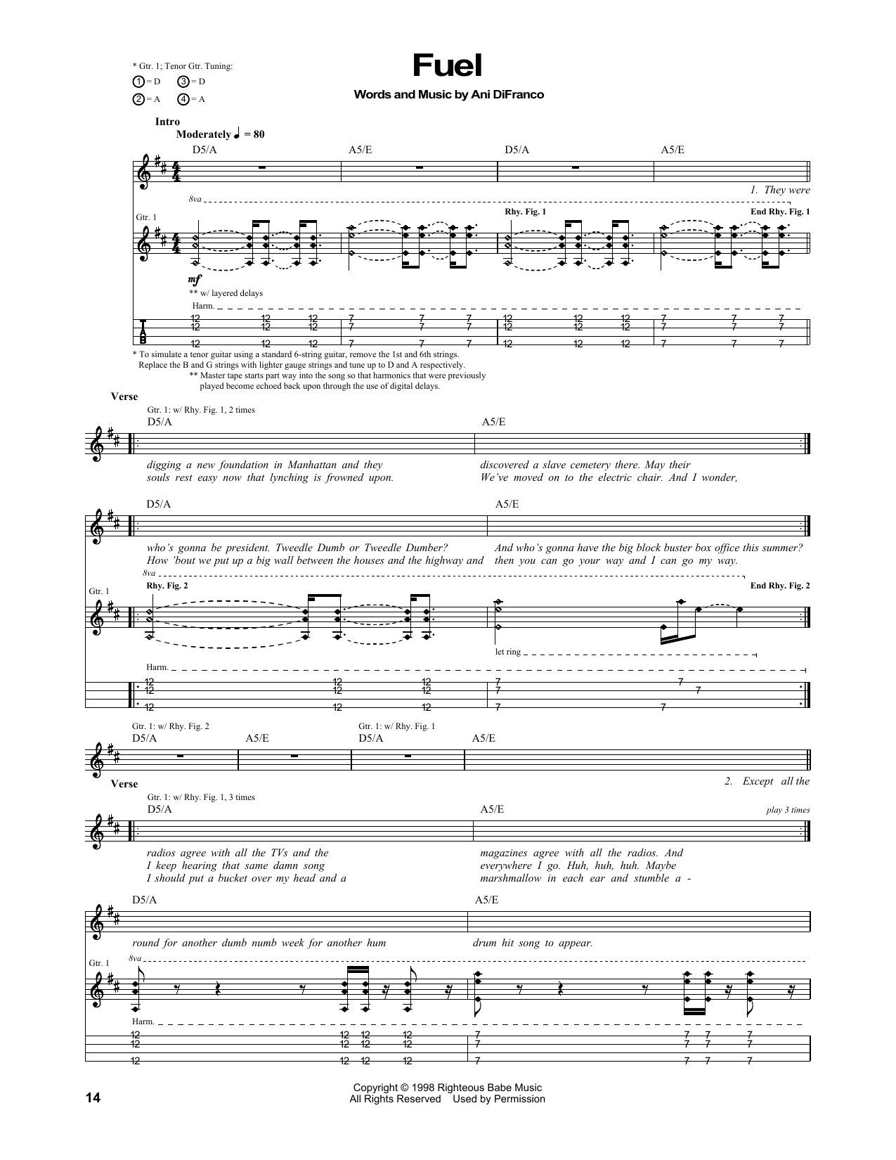 Fuel: Guitar Tab