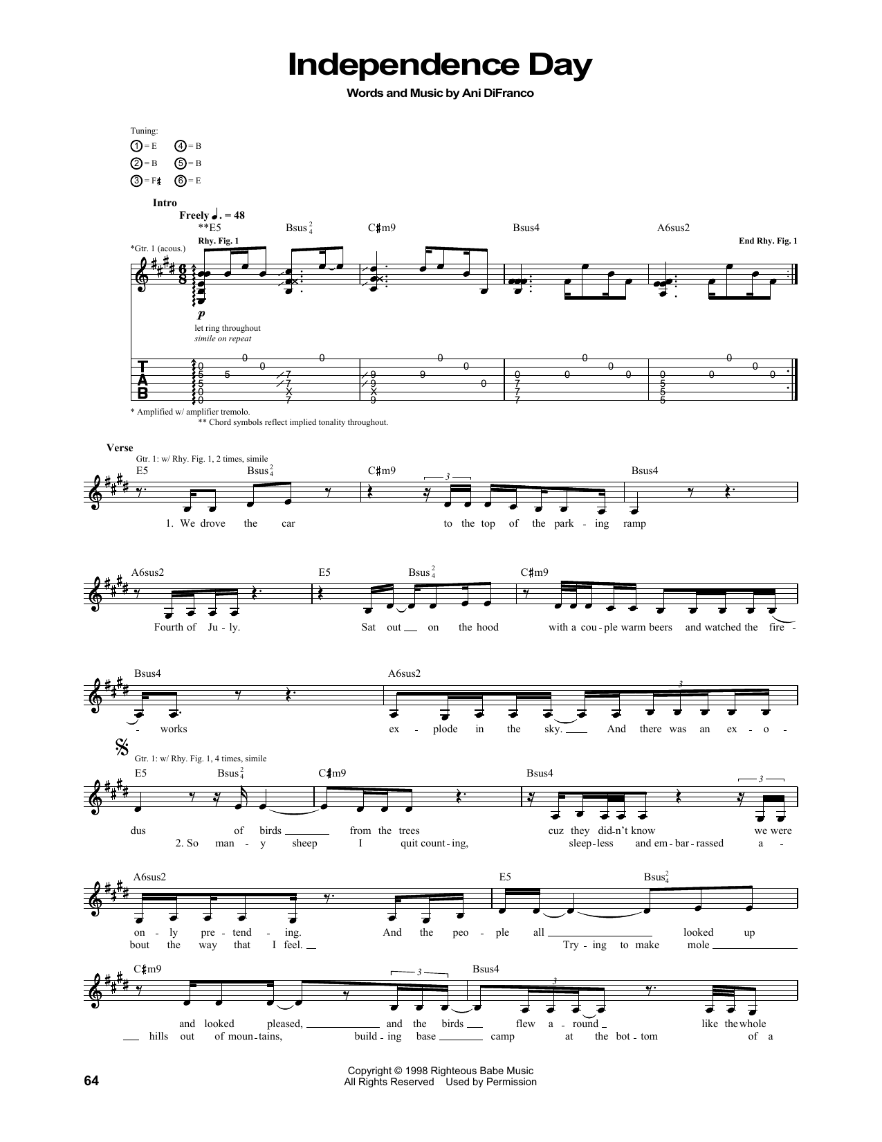 Independence Day: Guitar Tab