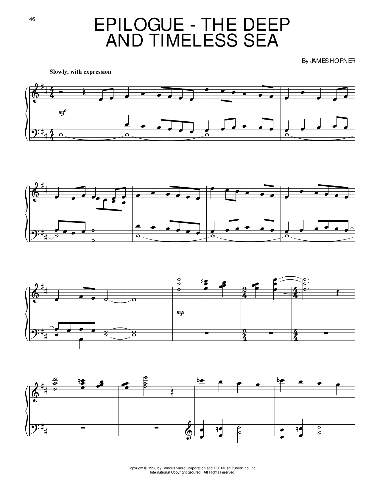 Epilogue - The Deep And Timeless Sea (from Titanic)