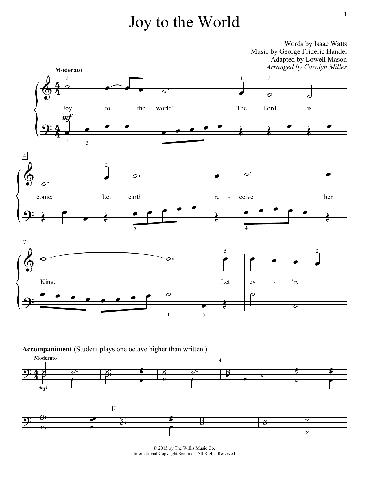 Joy To The World Noten Pdf Free Joy To The World By The Roches Sheet 