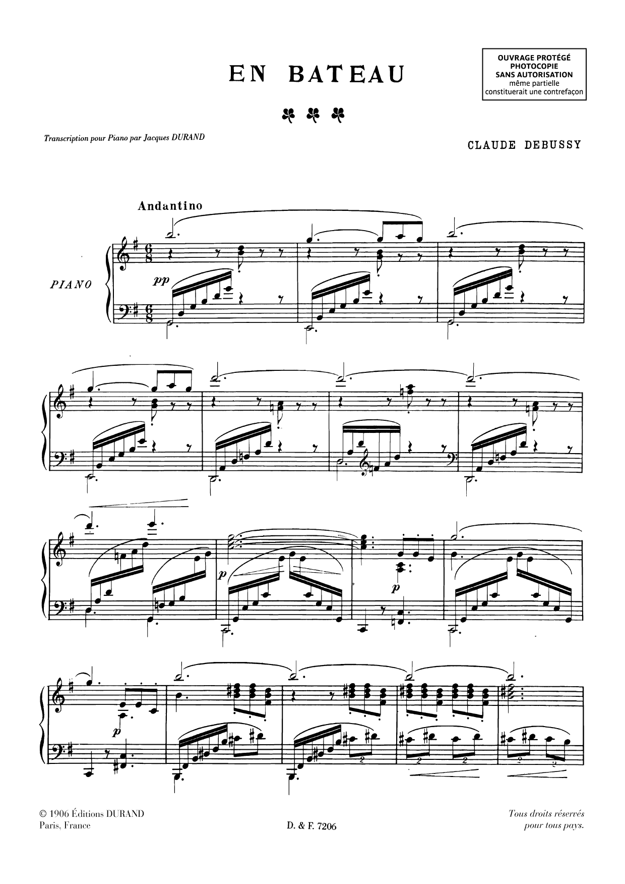 Petite Suite - pour piano a quatre mains: Piano/Vocal/Guitar Sheet