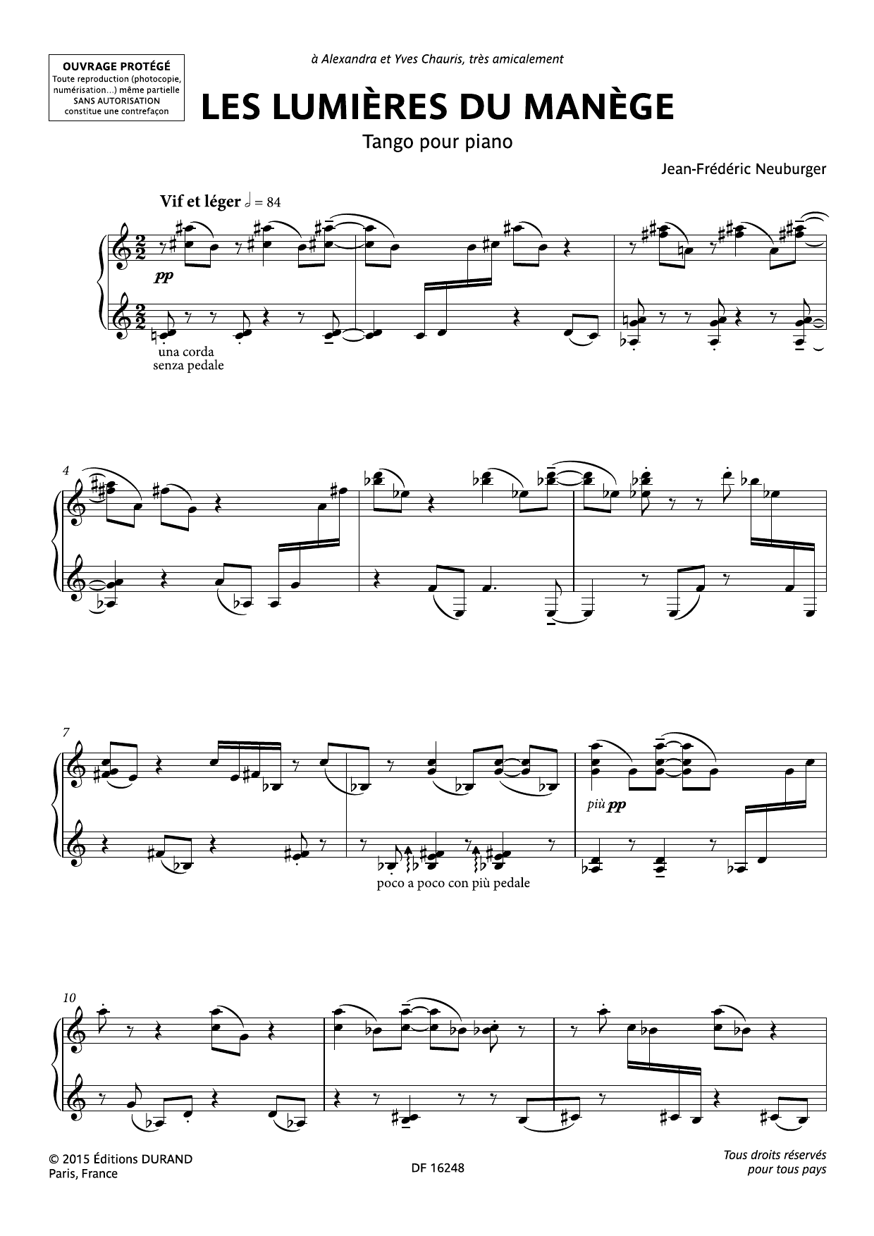 Les Lumieres du Manege: Piano/Vocal/Guitar Sheet