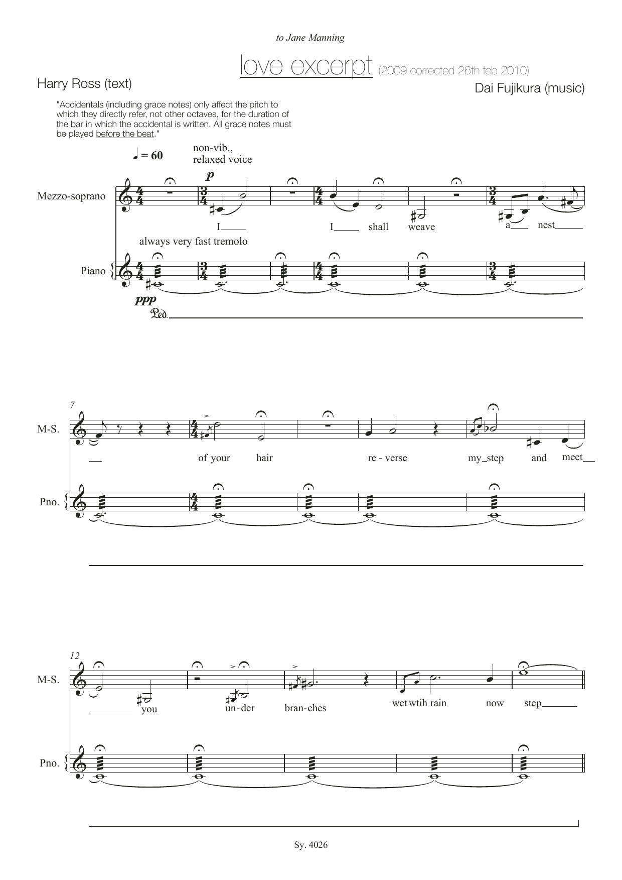 Love Excerpt: Piano/Vocal/Guitar Sheet