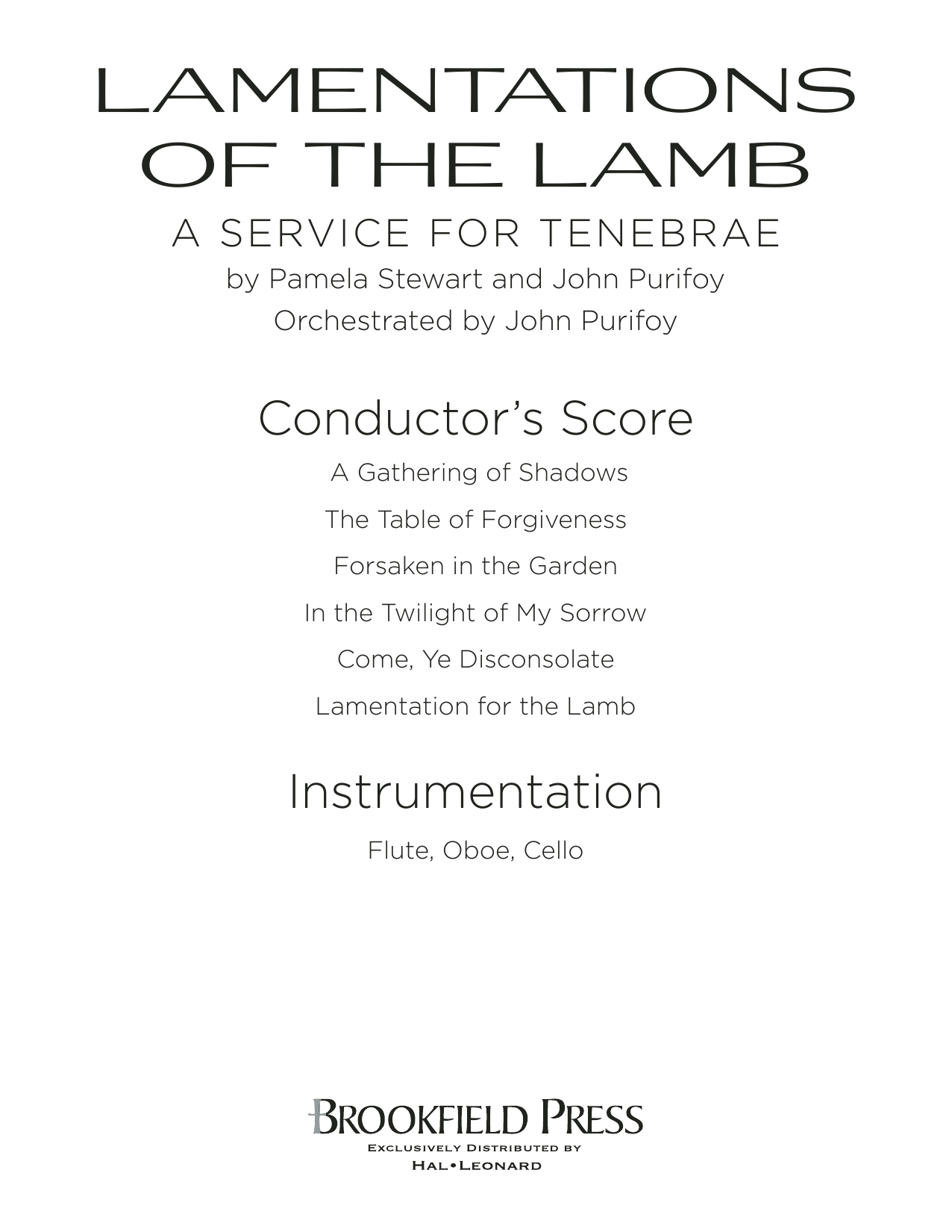 Lamentations of the Lamb: Choral Instrumental Pak