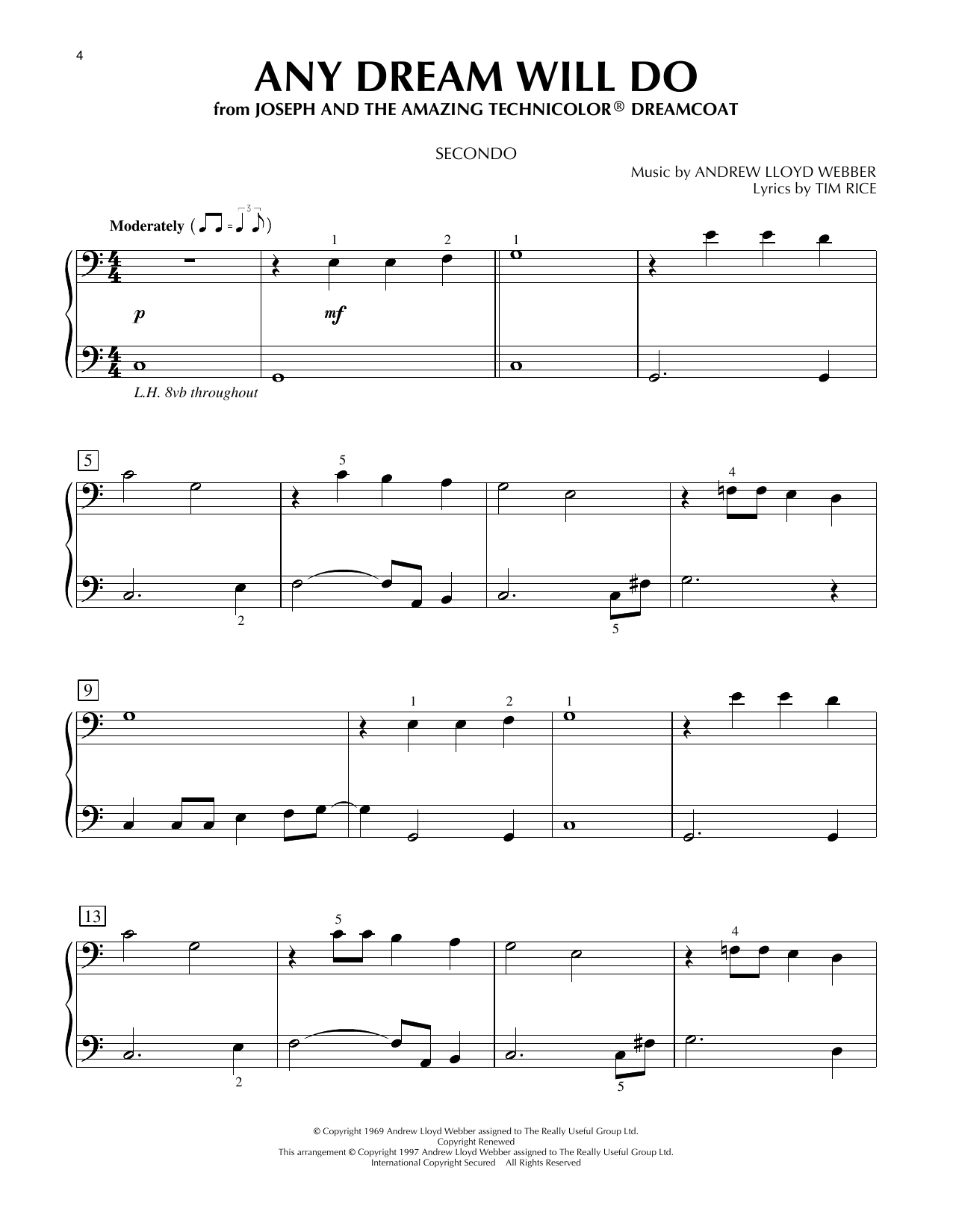 Any Dream Will Do (from Joseph And The Amazing Technicolor Dreamcoat)