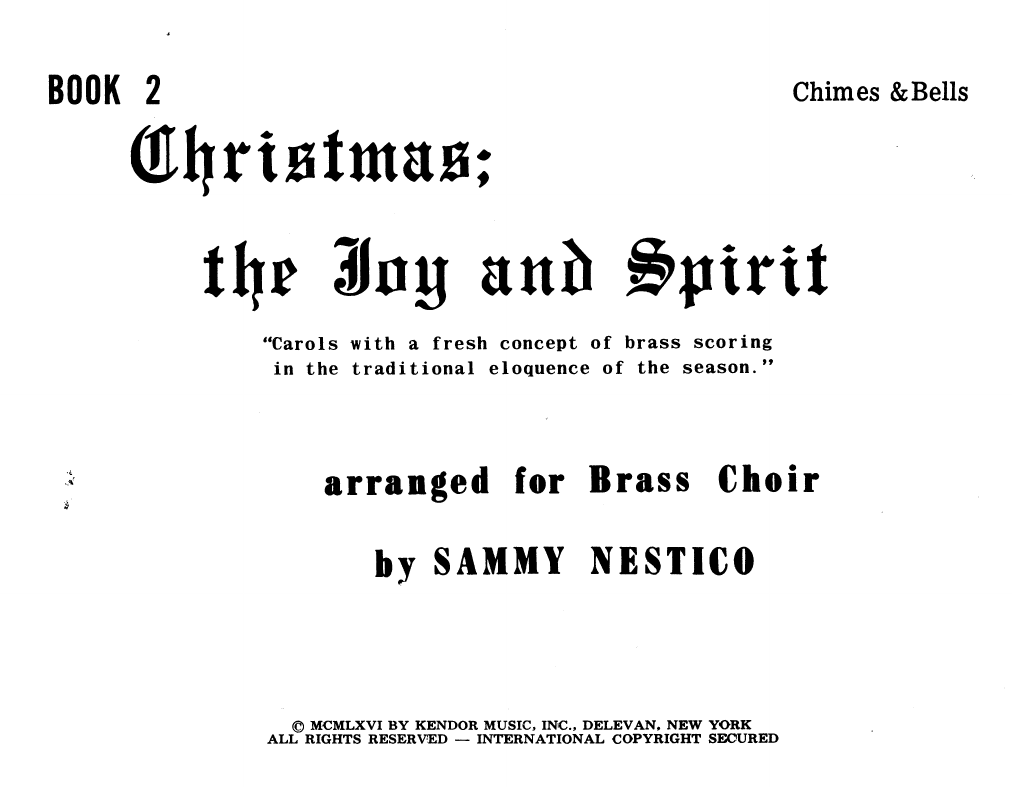 Christmas, The Joy & Spirit, Book 2 Chimes & Bells Sheet Music