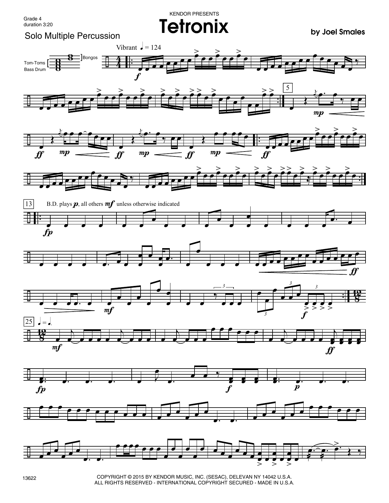 Tetronix Sheet Music Joel Smales Percussion Solo