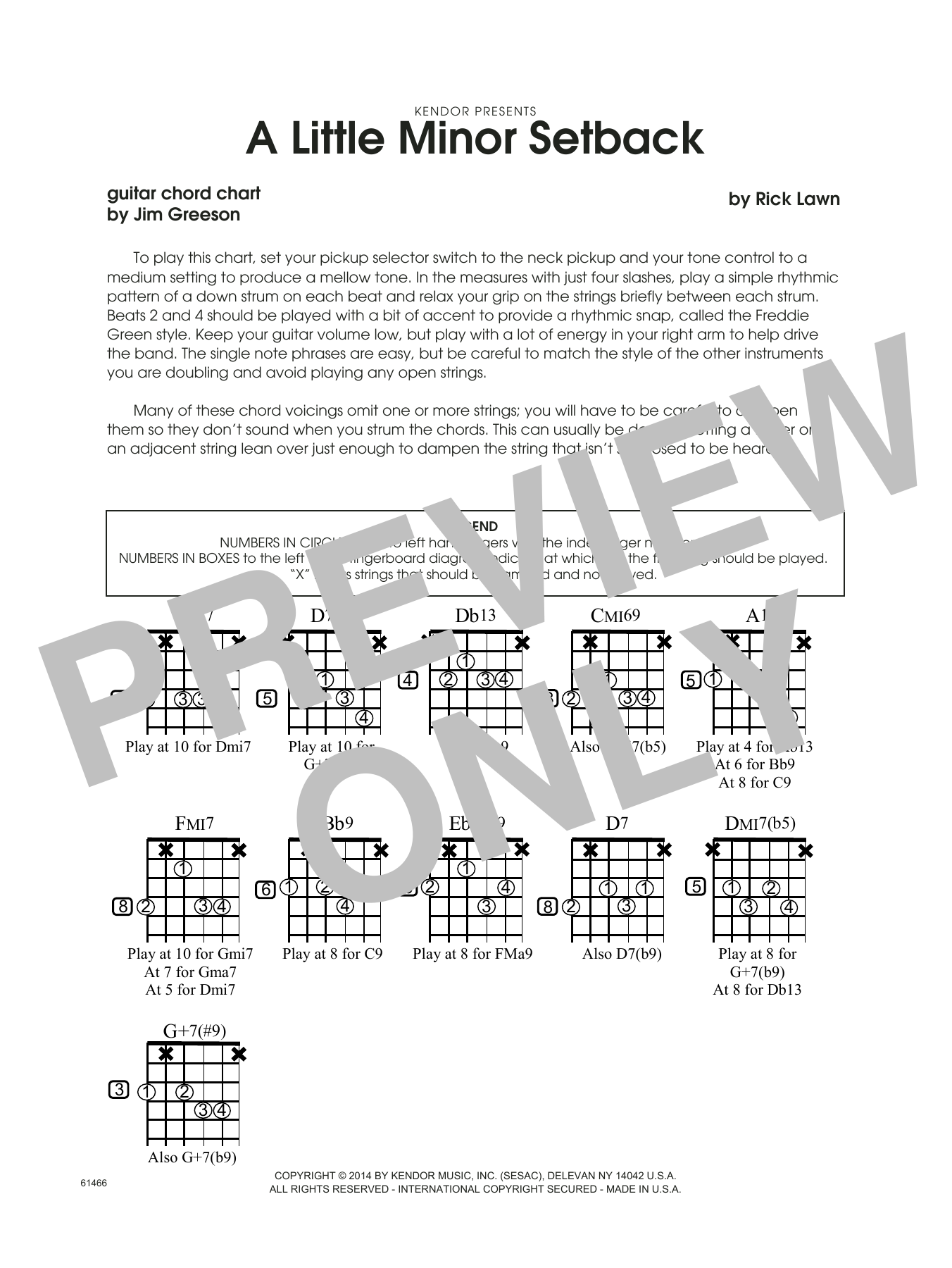 A Little Minor Setback Guitar Noten Rick Lawn Jazzensemble