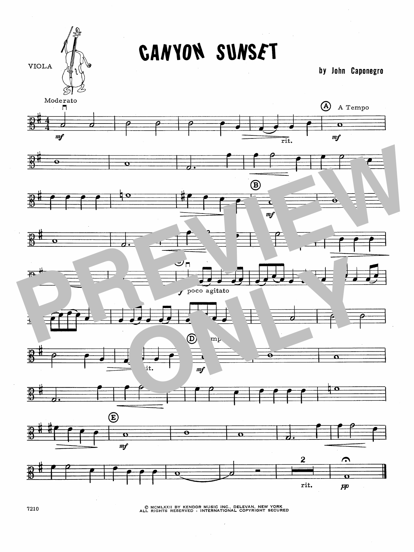 Canyon Sunset - Viola at Stanton’s Sheet Music