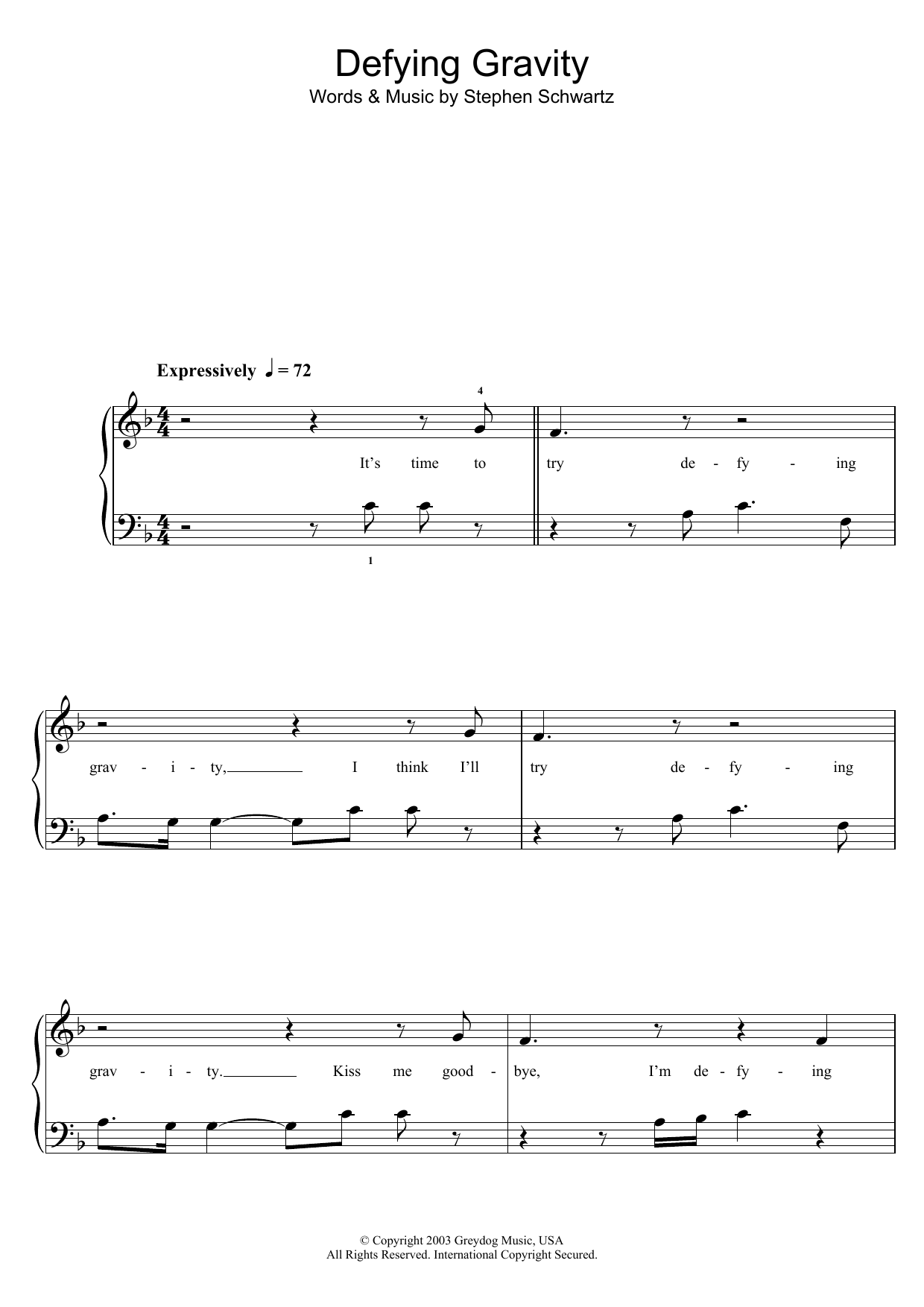 Wicked Defying Gravity Piano Sheet Music Ganalytic Wicked Defying Gravity Piano Sheet Music Ganalytic
