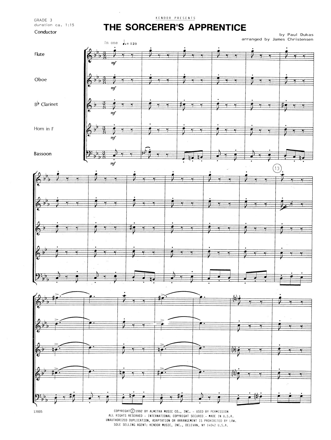 The Sorcerer's Apprentice Full Score Sheet Music James Christensen