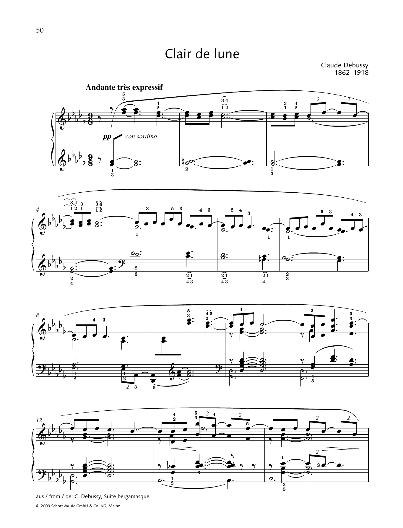 Clair De Lune By Claude Debussy Sheet Music For Piano Solo At Sheet Clair De Lune By Claude Debussy Sheet Music For Piano Solo At Sheet