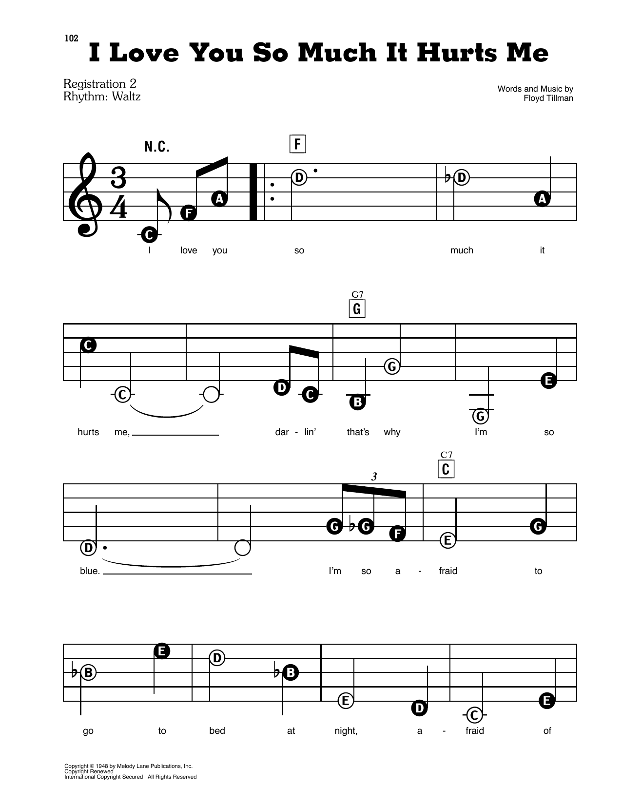 I Love You So Much It Hurts Me: E-Z Play Today