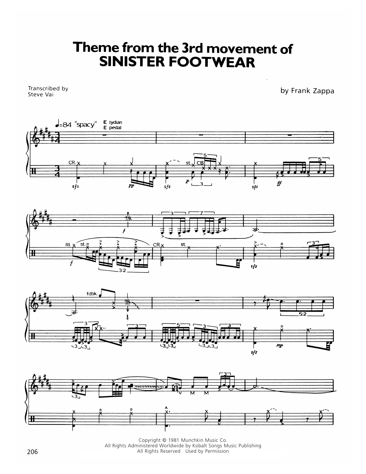 Theme From The 3rd Movement Of Sinister Footwear