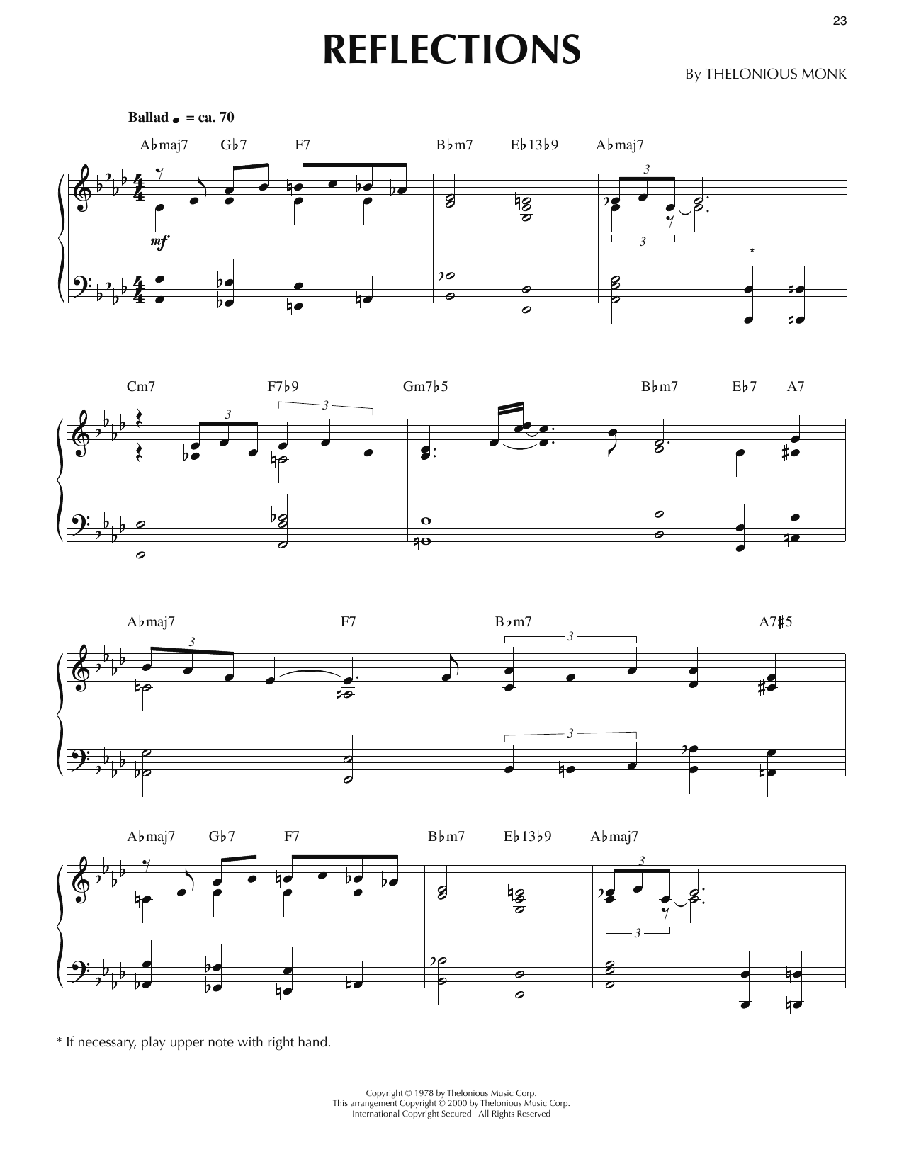 Reflections (arr. Ronnie Mathews)