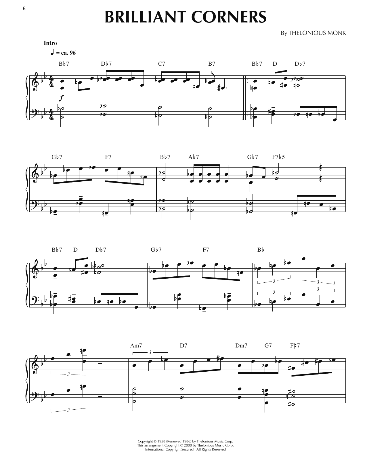 Brilliant Corners (arr. Ronnie Mathews)