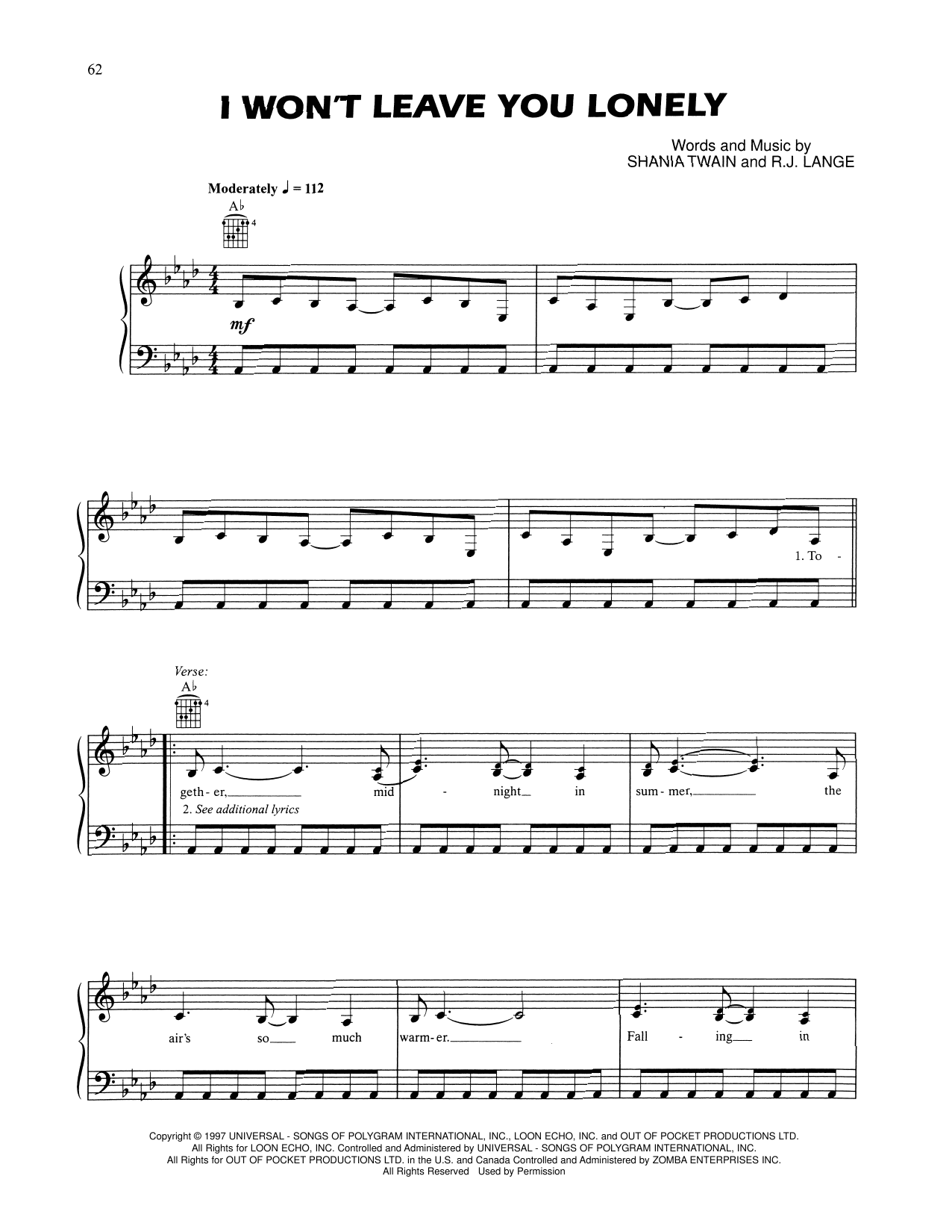 I Won't Leave You Lonely