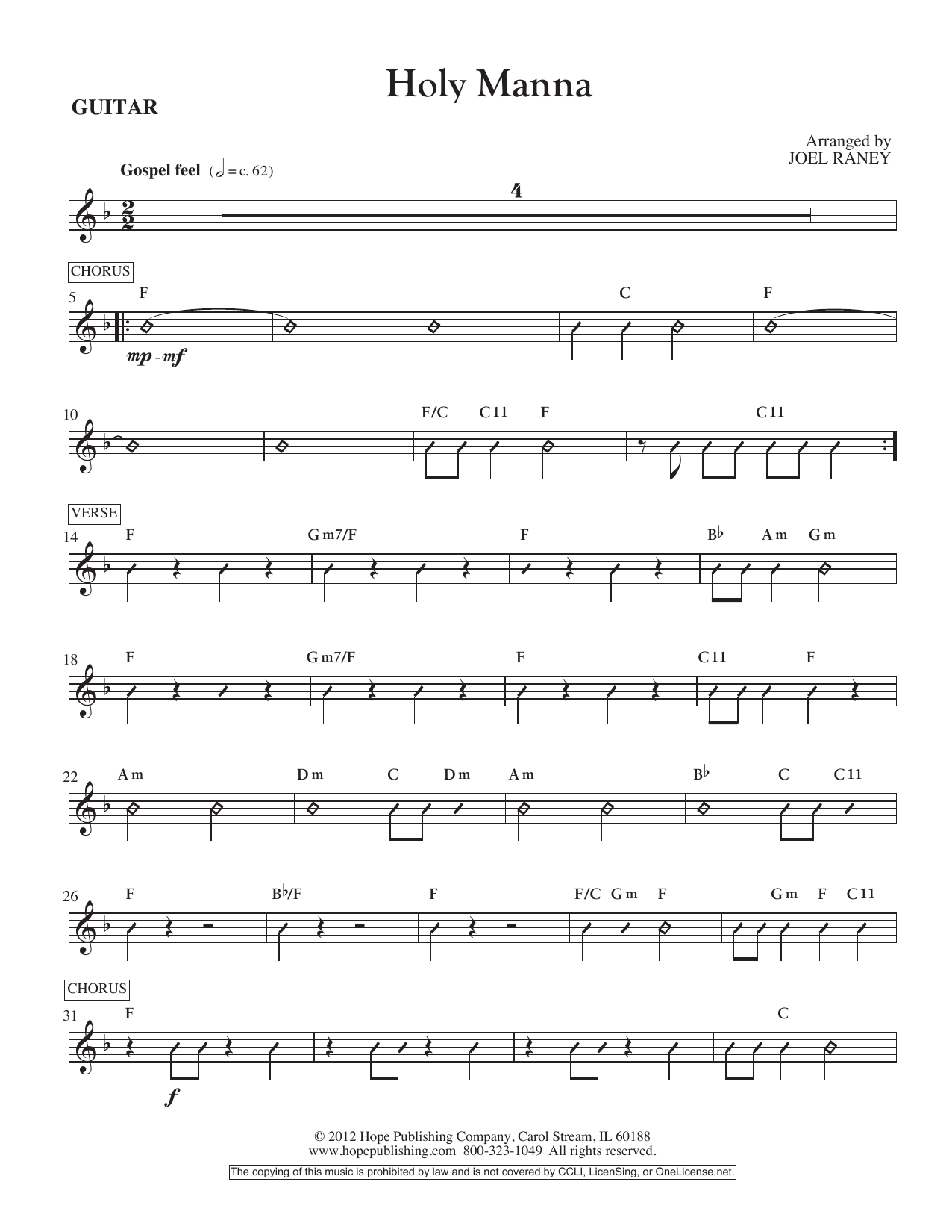 Holy Manna: Choral Instrumental Pak