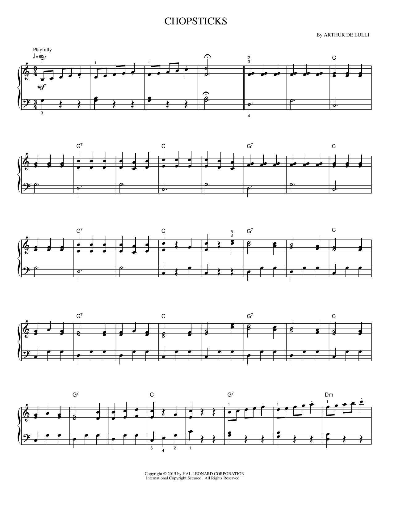 Chopsticks: Piano Solo